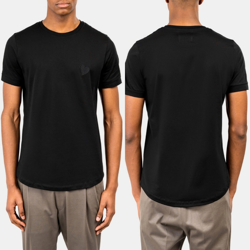 INIMIGO Classic Embroidery Heart T-Shirt Men's Black S.
